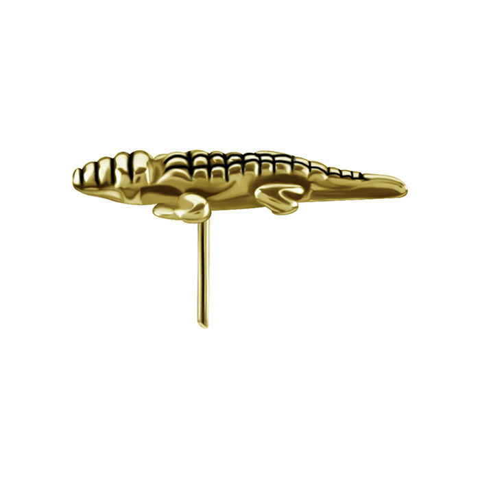 Attachment push in - crocodile - gold - PI-032