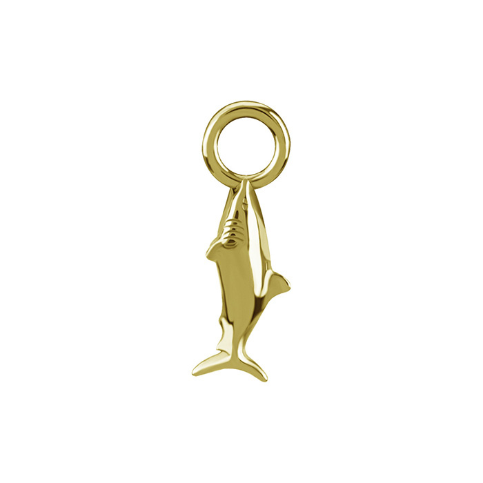 Charms - CoCr NF - shark - gold - D-095
