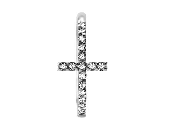 Silver  clicker   ring - cross - K-014