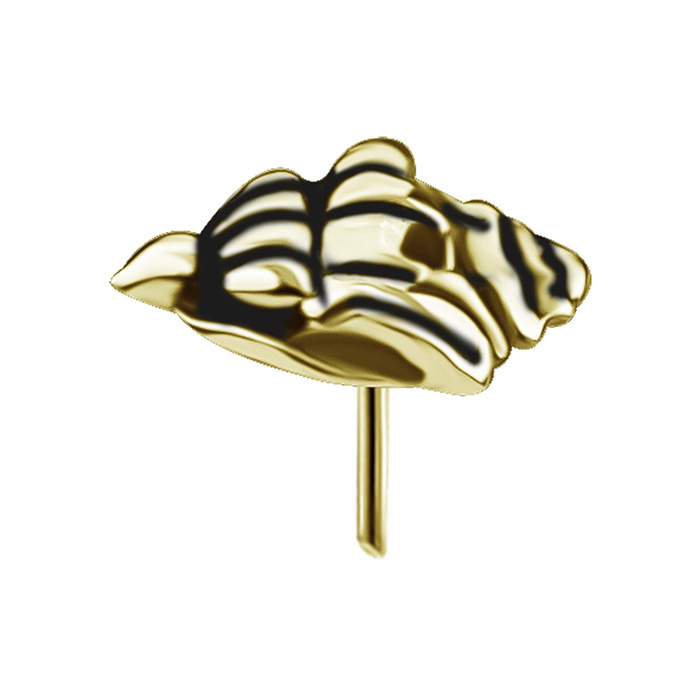 Attachment push in - with white zircons - CoCr NF - gold - PI-028