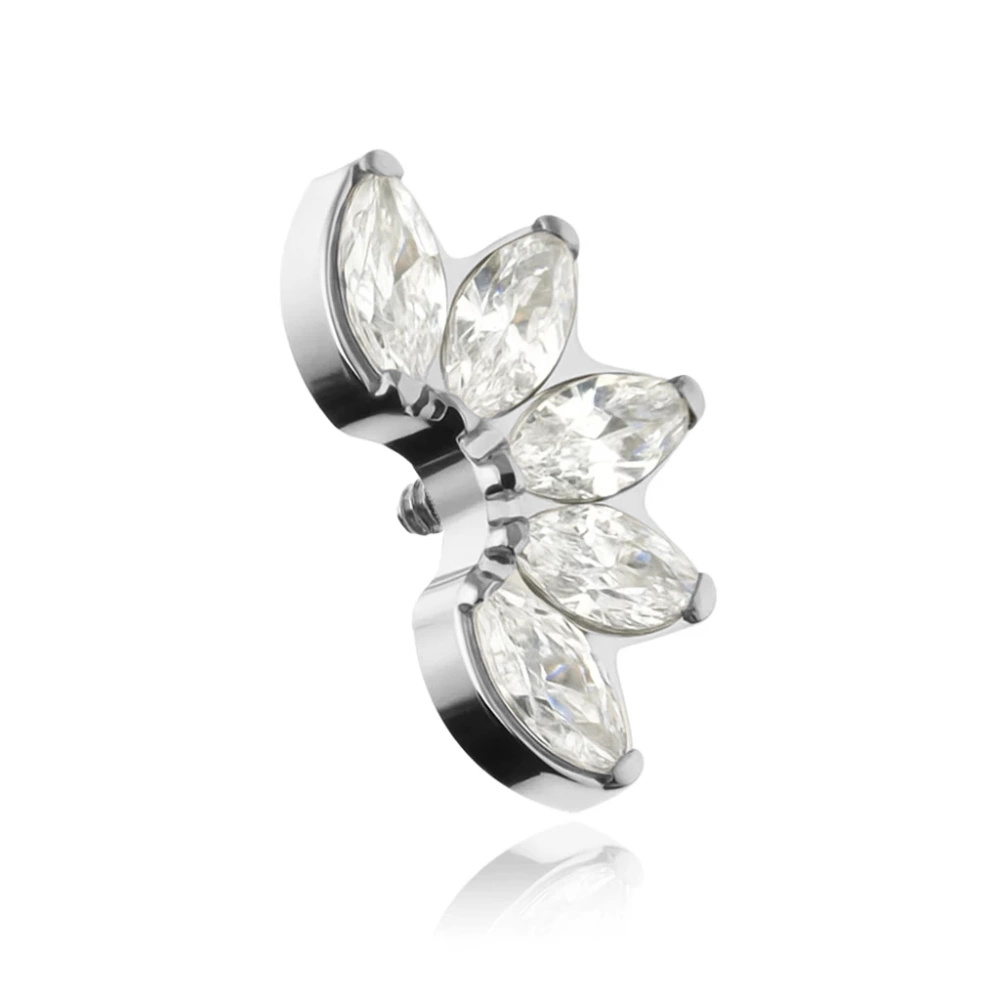 Titanium attachment for pins - white zirconia - TNA-037