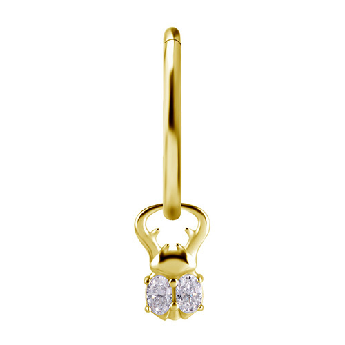 Charms - CoCr NF - gold beetle - PREMIUM ZIRCONIA - D-044