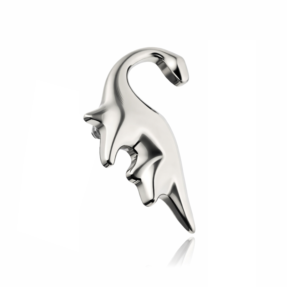 Titanium attachment dinosaur - silver - TNA-229