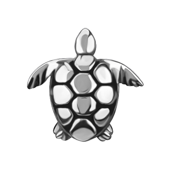 Attachment push in - turtle - silver - PI-033