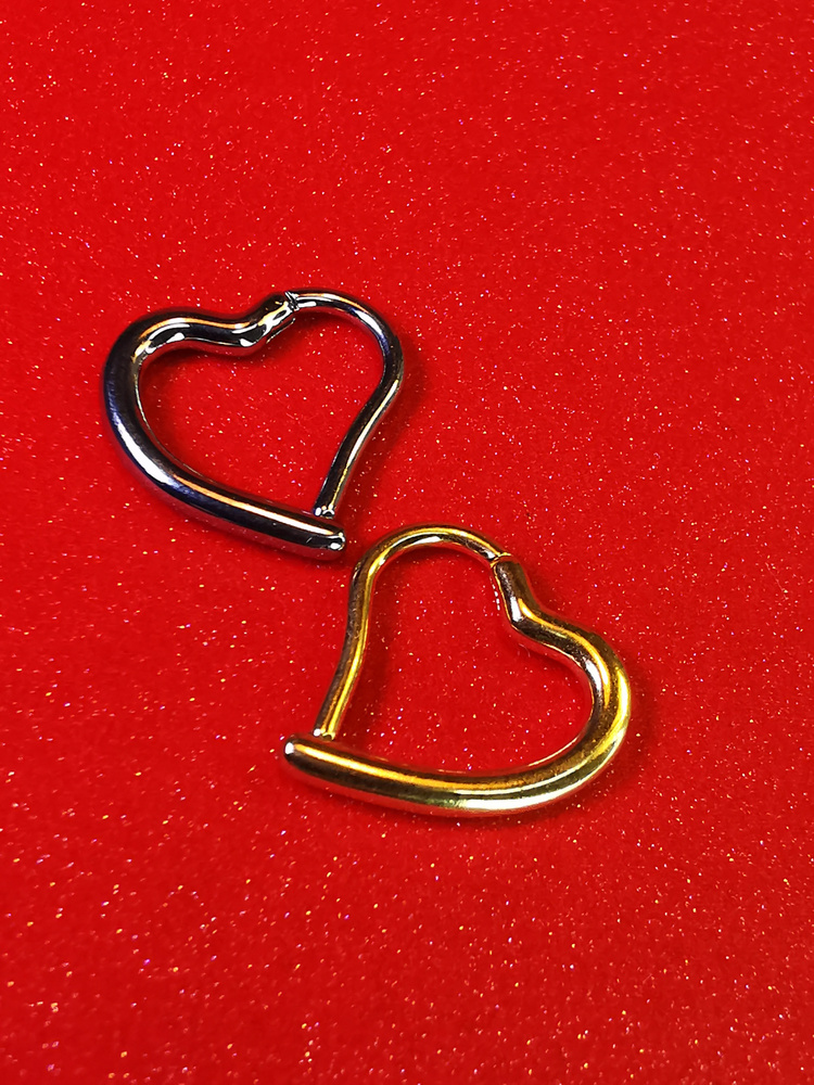 Ring clicker  - silver heart - K-020