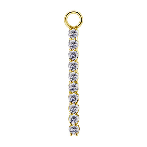 Charms - CoCr NF - gold XL - PREMIUM ZIRCONIA - D-038