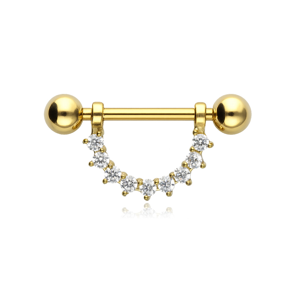 Nipple piercing - silver heart - S-016