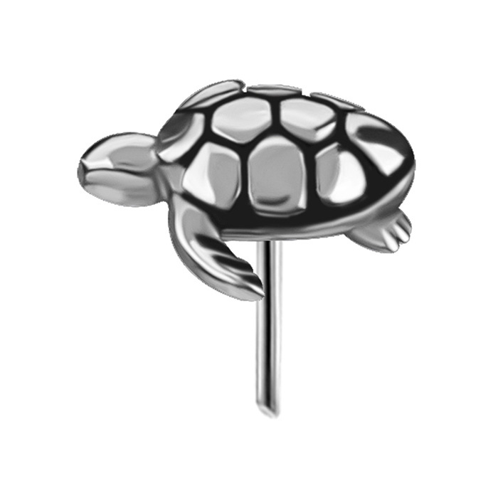 Attachment push in - turtle - silver - PI-033