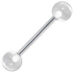 Kolczyk do języka - przezroczysty - KJ-046