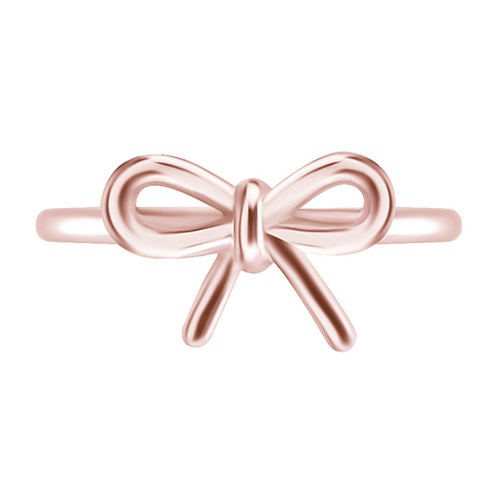 Rose gold clicker   ring bow - CoCr NF - K-005