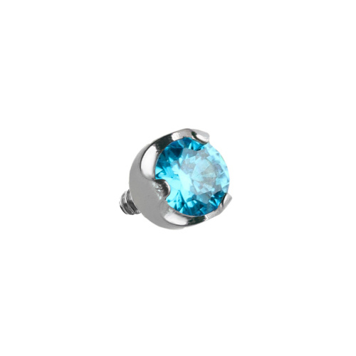 Titanium attachment with blue zirconia - silver - TNA-117