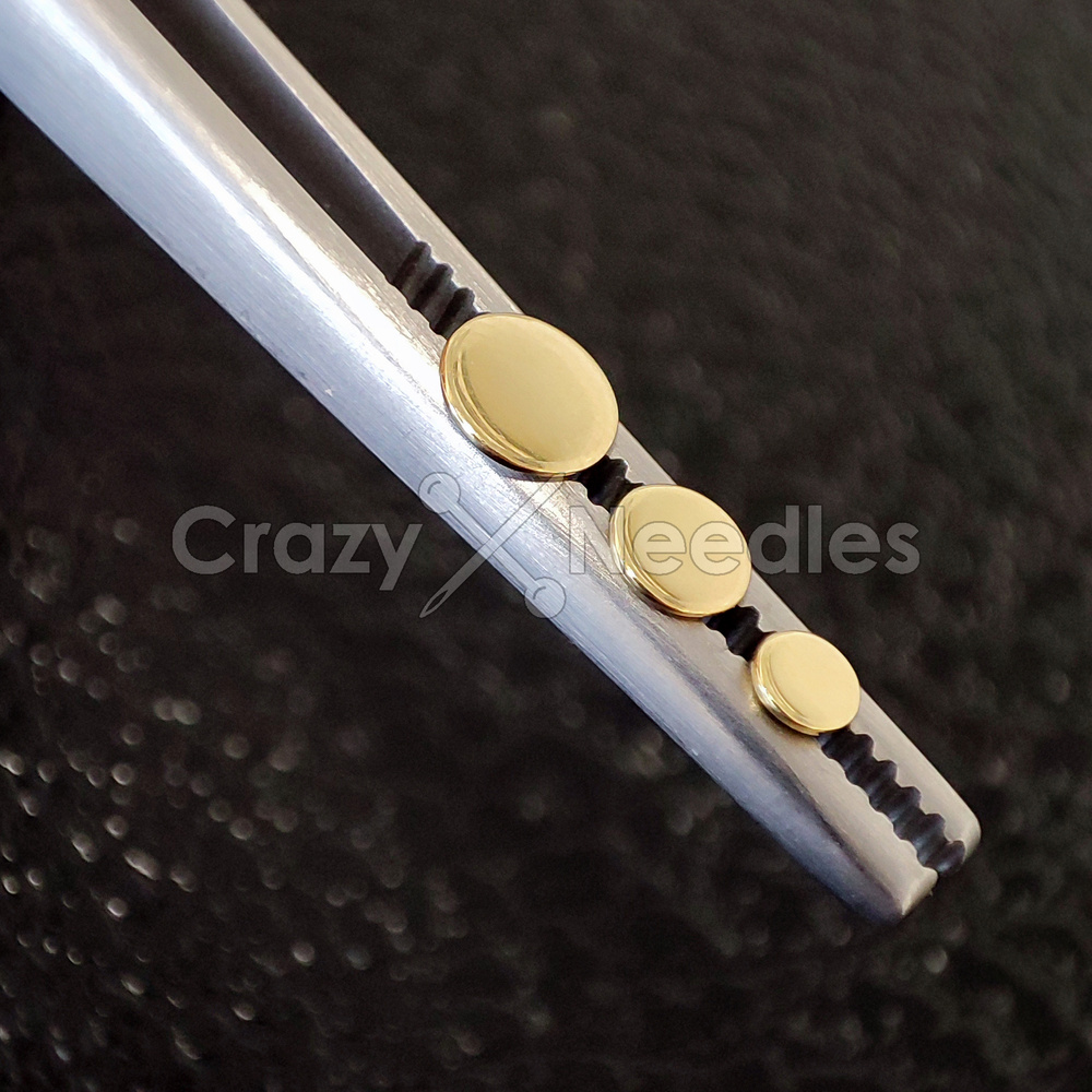 18K gold attachment for pins - gold disc - GD18K-001