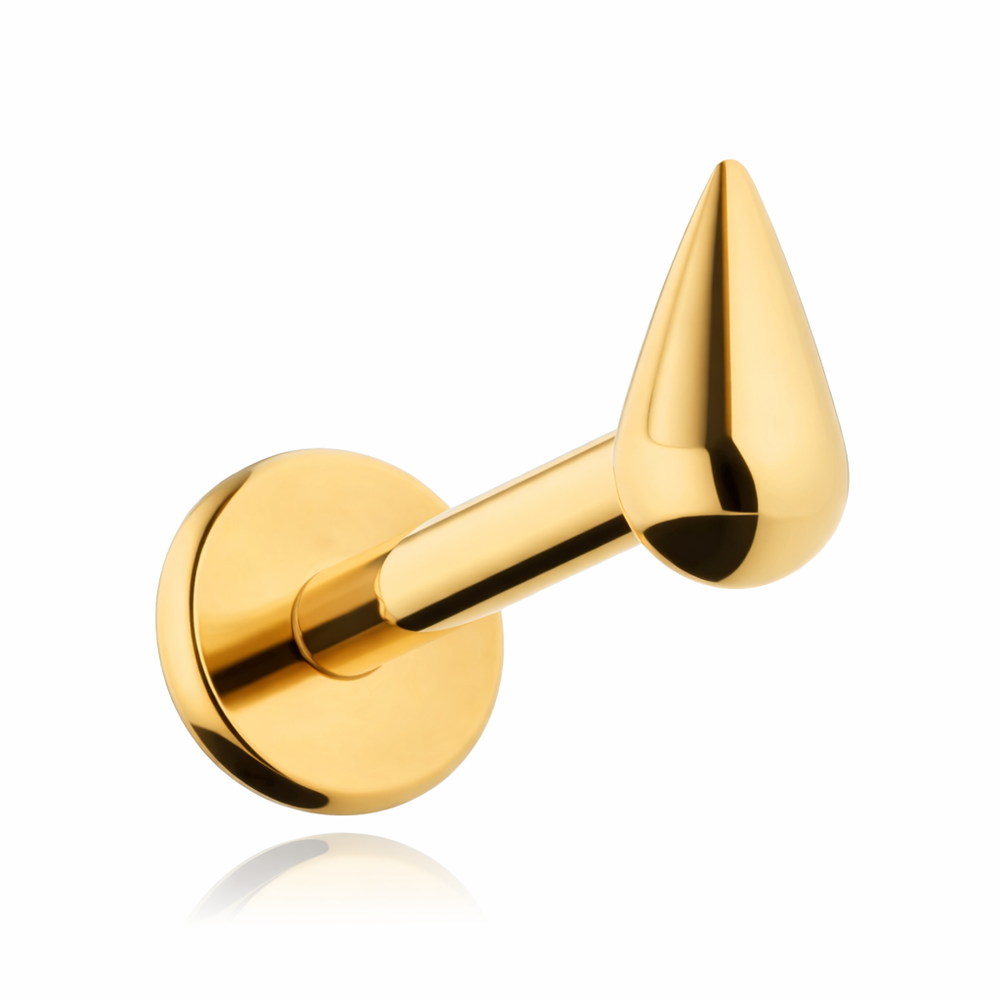 Titanium labret drop-gold