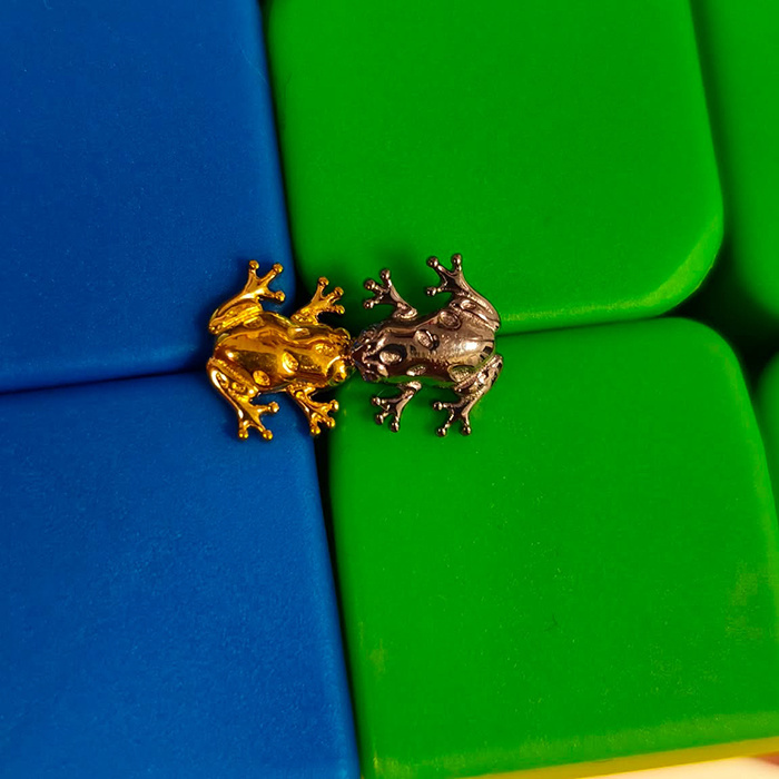 Titanium attachment - frog - silver - TNA-247