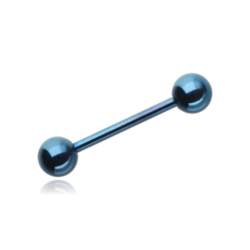 Metallic blue tongue piercing - KJ-052