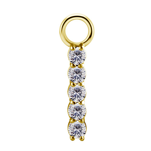 Charms - CoCr NF - gold M - PREMIUM ZIRCONIA - D-038