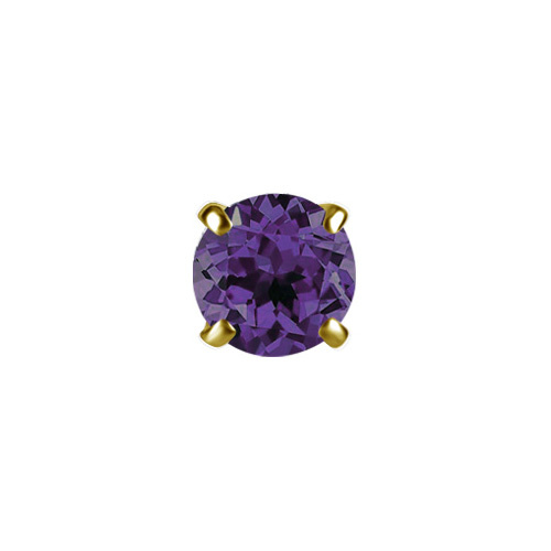 18K gold nasal earring with amethyst - GD18K-039