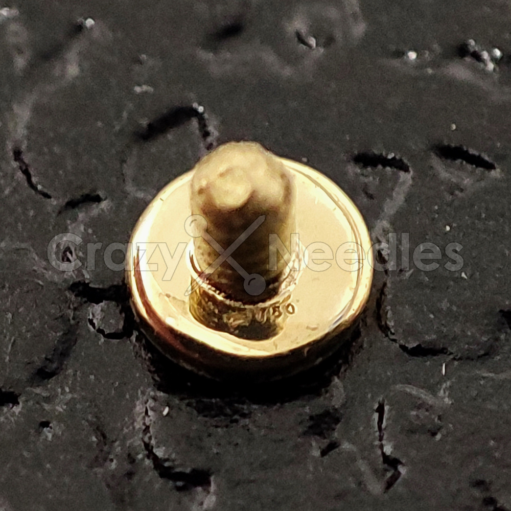 18K gold attachment for pins - gold disc - GD18K-001