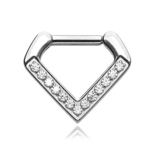 Titanium triangle clicker ring - TK-079