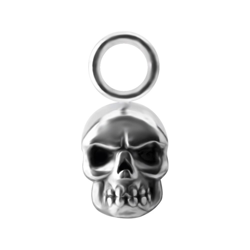 Charms - skull - silver - D-008