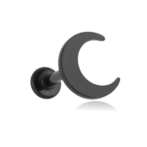 Black moon labret earring - LGW-005