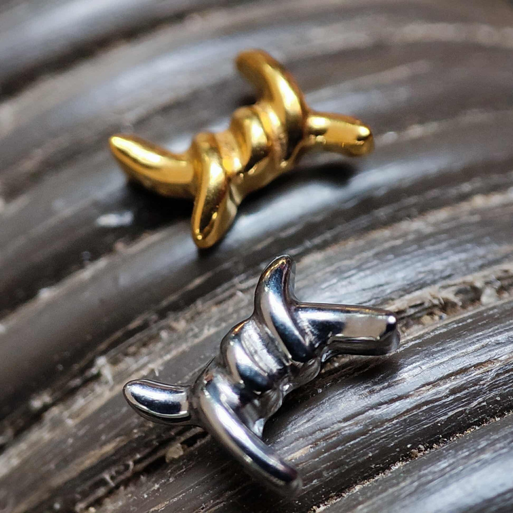 Titanium attachment barbed wire - gold - TNA-031