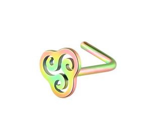 Triskelion colored nose stud - NS-012