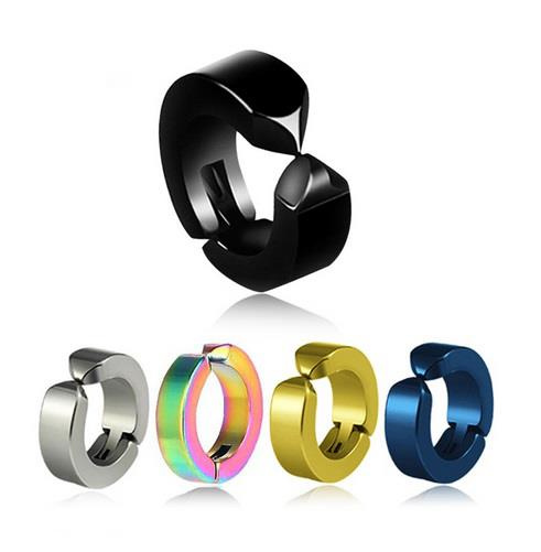 Fake kolczyk - HUGGIE - Czarny - FK-004