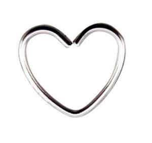 Earring Continuous Bifurcated silver heart - CON-002