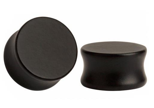 Wooden plug black - ORGANIC - PT-029