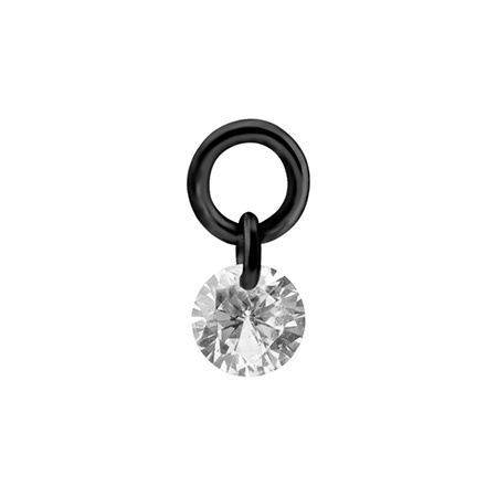 Charms - zirconia - black - D-010