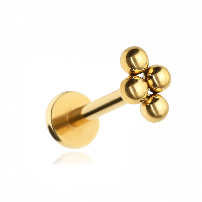 Titanium labret mini balls - gold