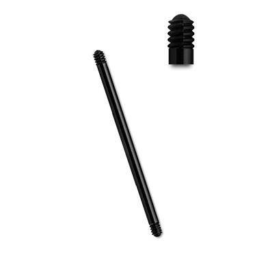 BioPlast classic barbell type rod Black - BP-009