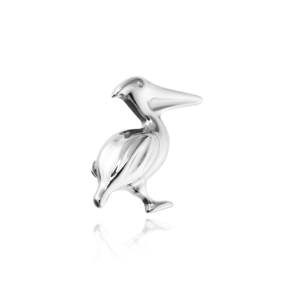 Titanium attachment pelikan - silver - TNA-246