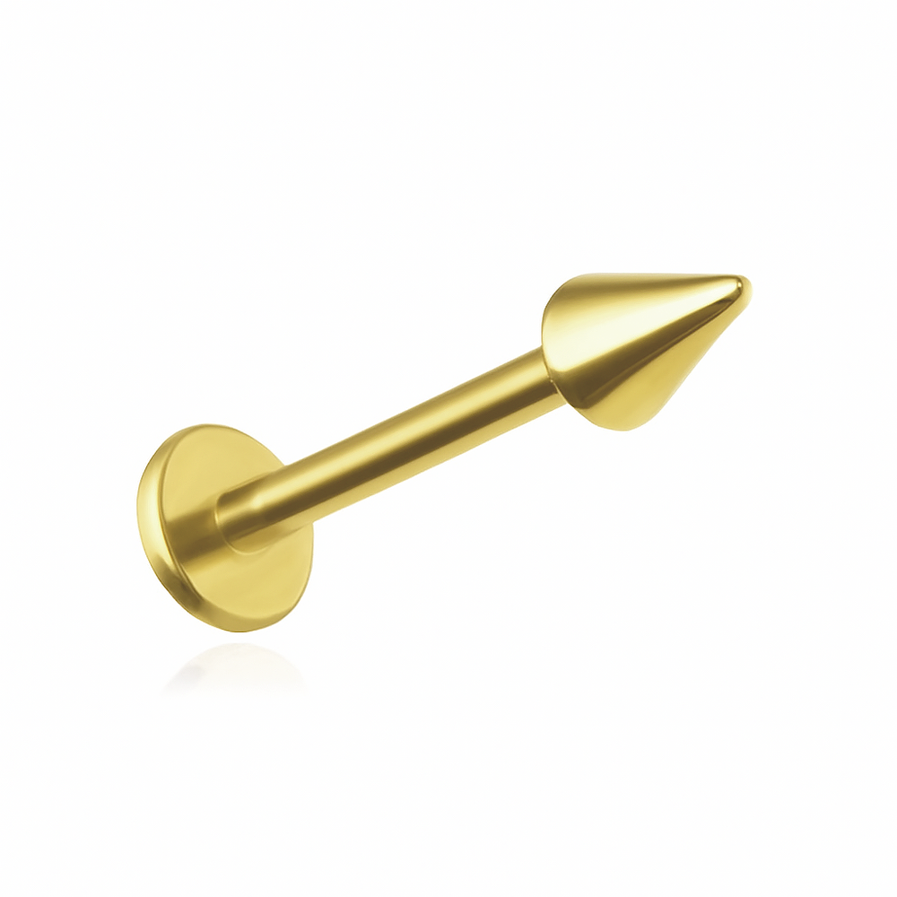 Titanium labret cone-gold