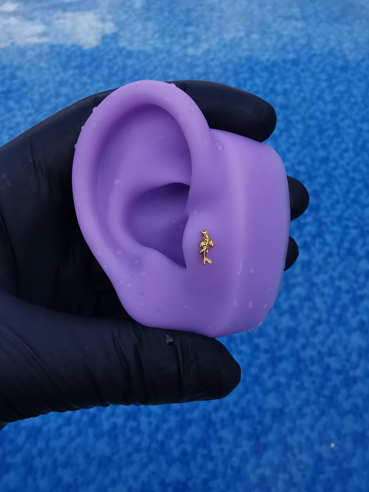 Titanium attachment koi fish - gold - TNA-190