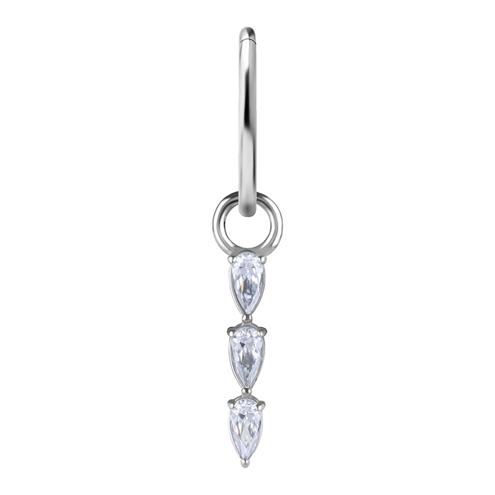 Charms - CoCr NF with white zirconia - silver - D-105