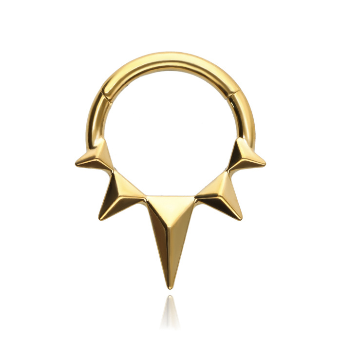 Titanium piercing clicker - gold - TK-089