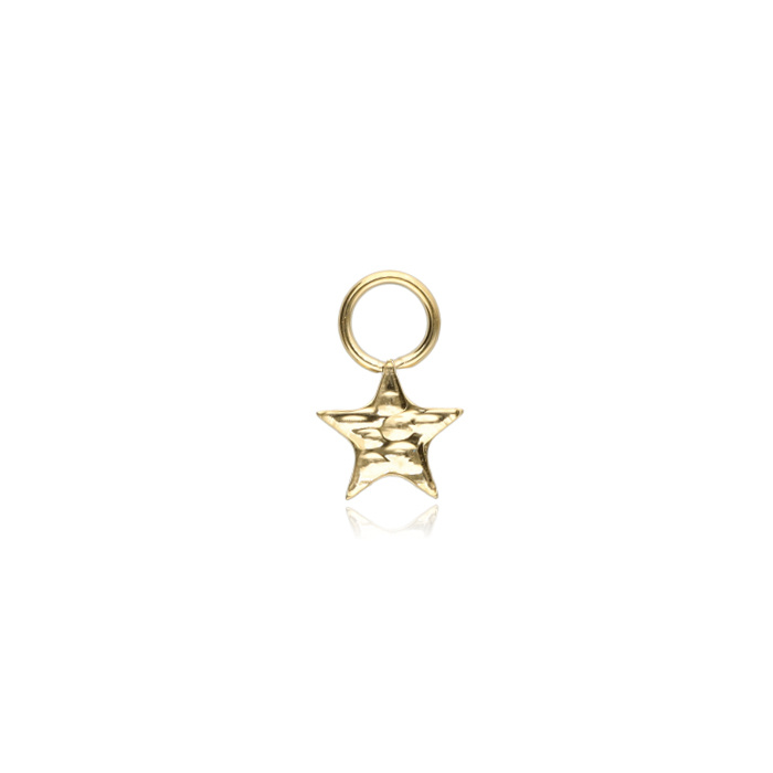 Tytanowy Charms - gwiazdka - złoty - D-081