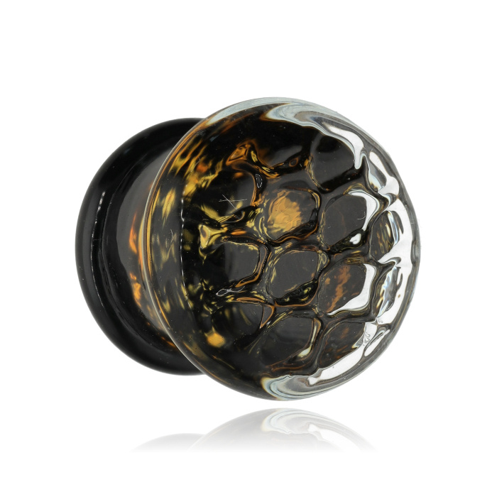 Gold saddle glass plug - PT-170