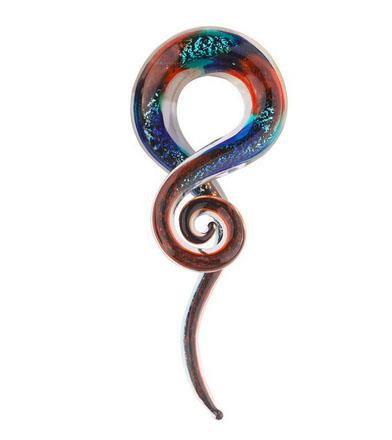 Glass Spiral Swan Color-Left - PT-103