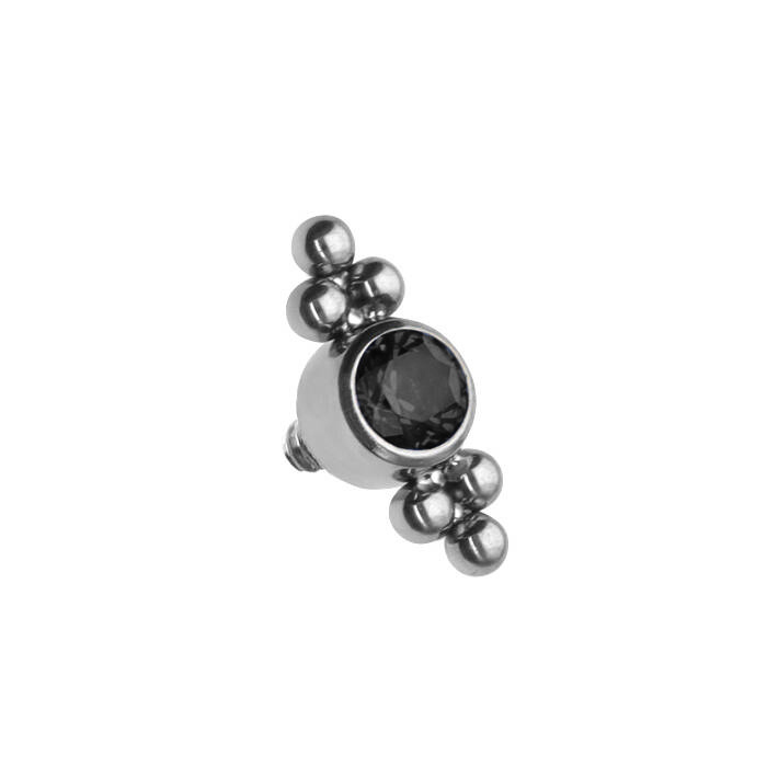 Titanium attachment with black zirconia and balls - TNA-022