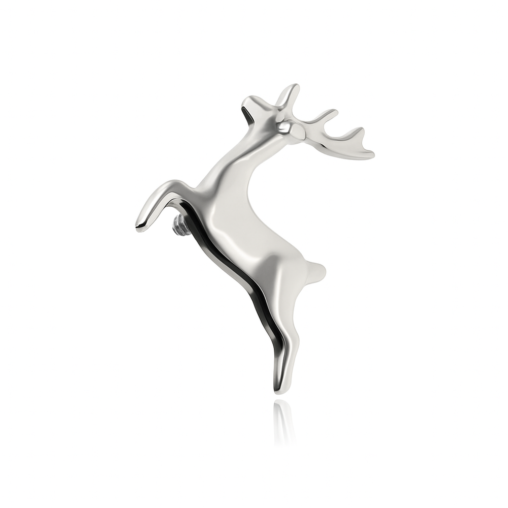 Titanium attachment reindeer - silver - TNA-213