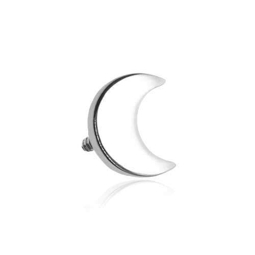 Titanium attachment moon - silver - TNA-005