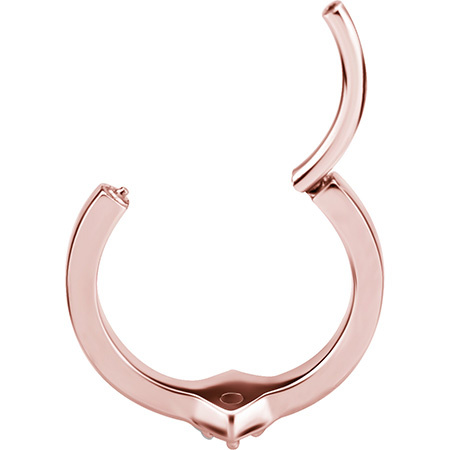 Ring clicker  rose gold - Premium Zirconia - K-016