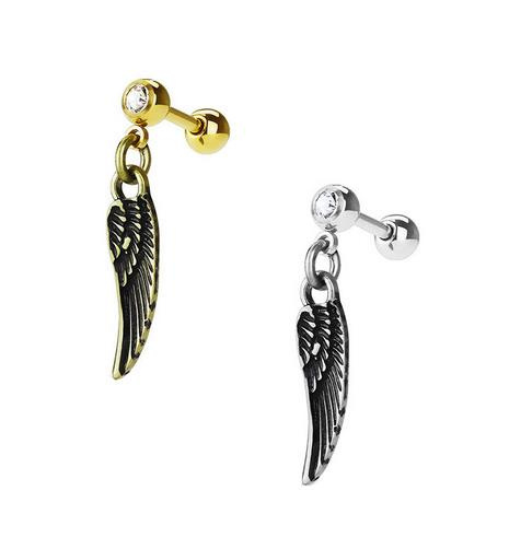 Gold wing cartilage earring - CH-061