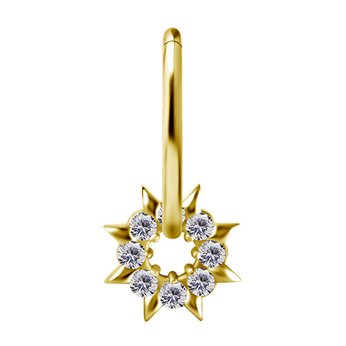 Charms - CoCr NF - decorative gold - PREMIUM ZIRCONIA - D-046