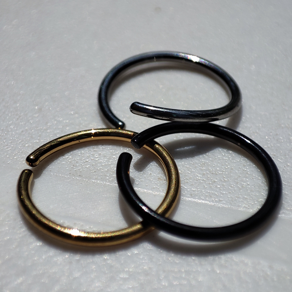 Continuous gold titanium  ring - TK-010