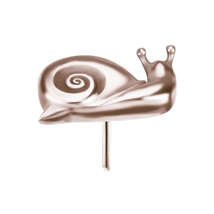 Attachment push in - snail - rose gold - PI-035