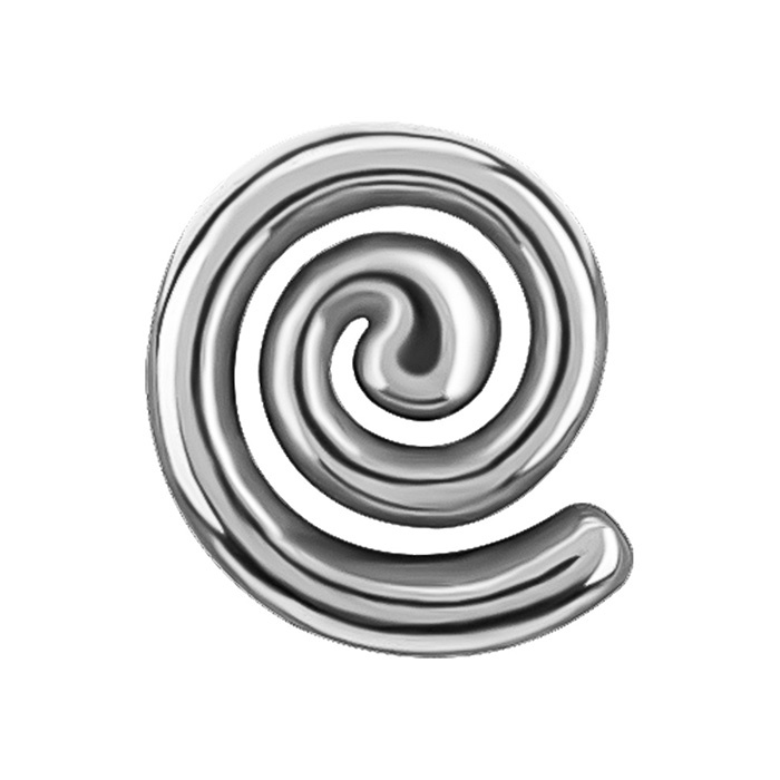 Attachment push in - snail - silver - PI-036